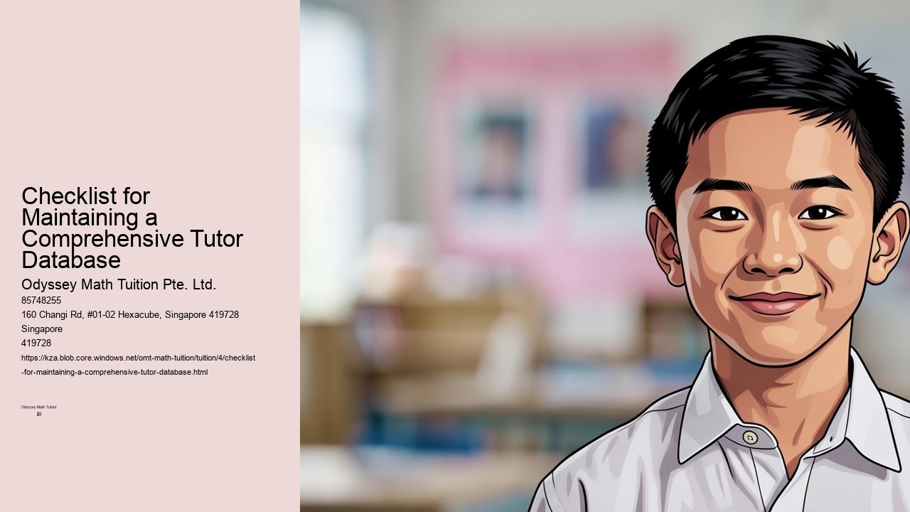Checklist for Maintaining a Comprehensive Tutor Database