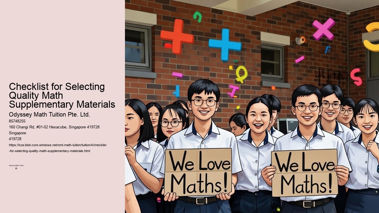 Checklist for Selecting Quality Math Supplementary Materials