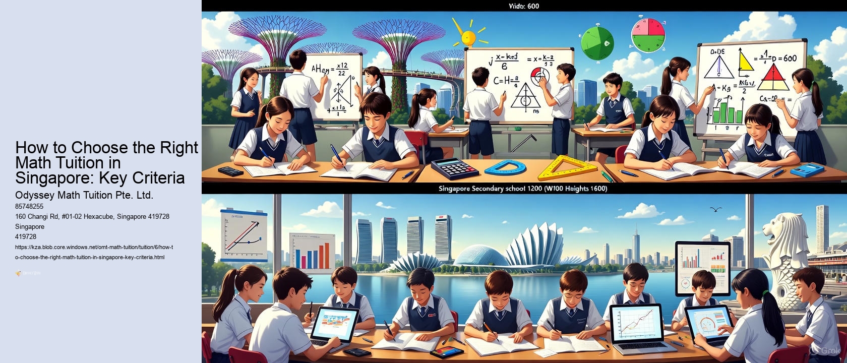 How to Choose the Right Math Tuition in Singapore: Key Criteria