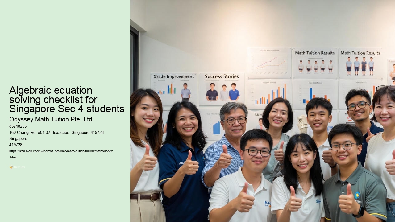 Algebraic equation solving checklist for Singapore Sec 4 students