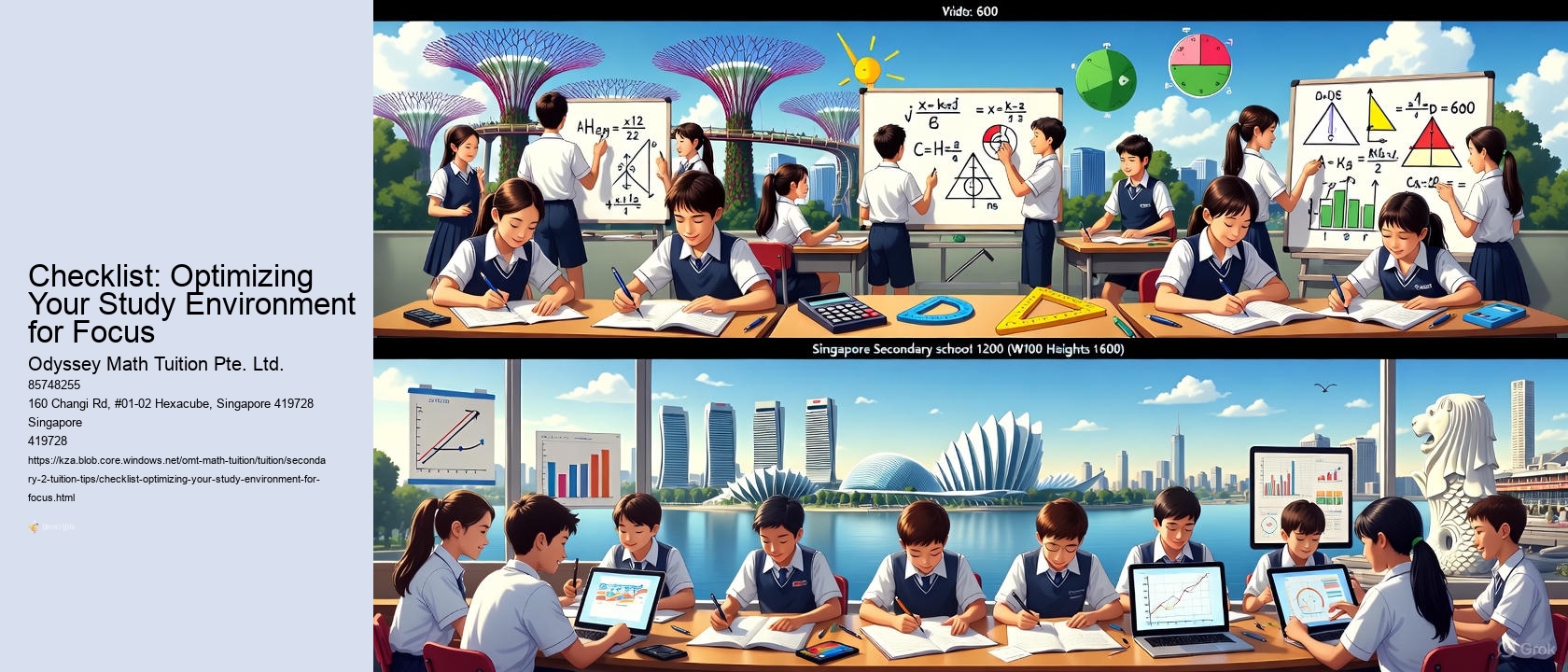 Checklist: Optimizing Your Child's Online Learning Environment for Sec 2