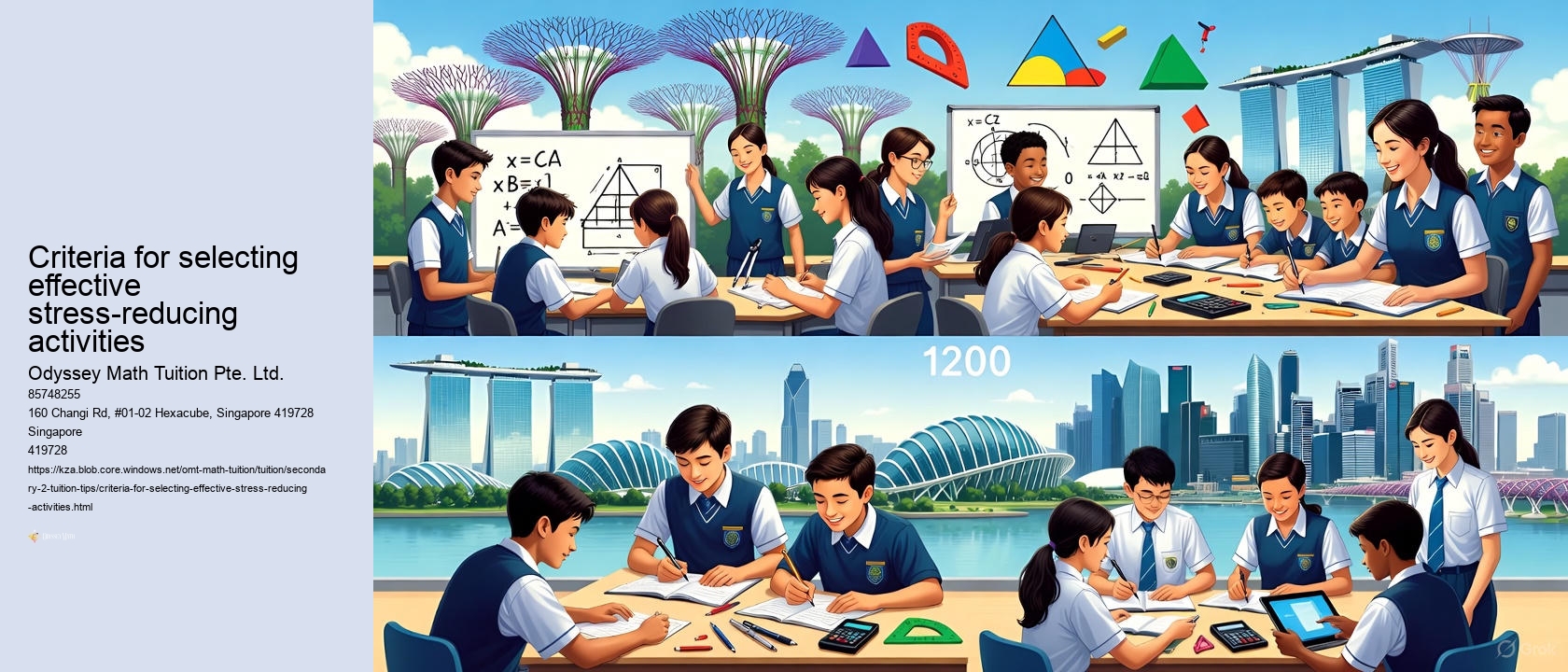 Criteria for selecting effective stress-reducing activities