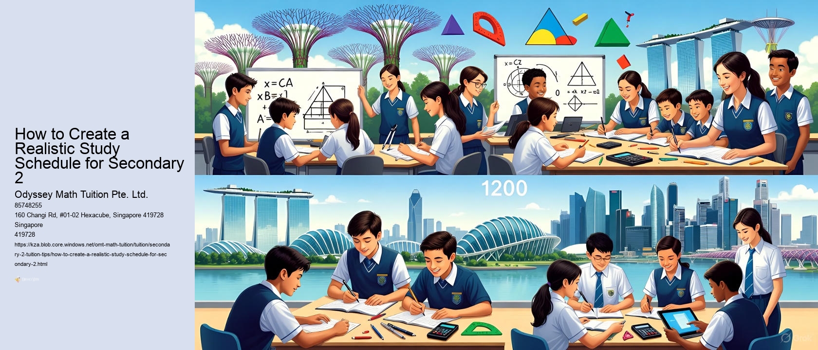 How to Create a Realistic Study Schedule for Secondary 2