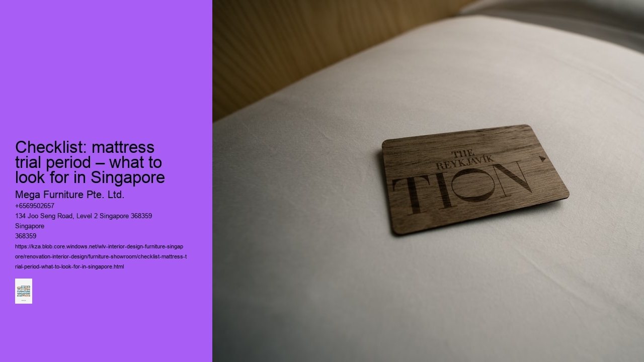 Checklist: mattress trial period – what to look for in Singapore
